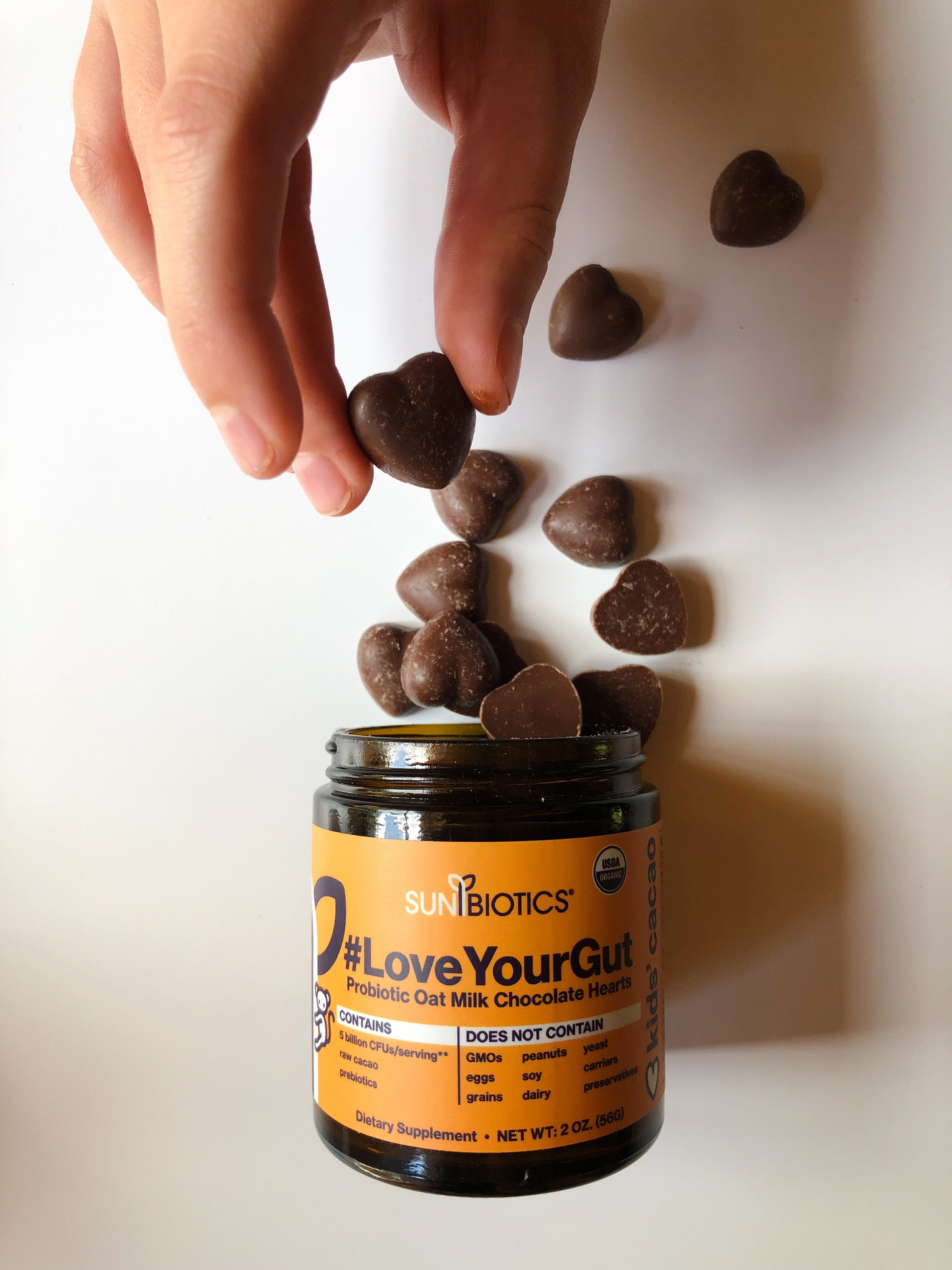 Love Your Gut - Probiotic Oat Milk Chocolate Hearts - Kids Cacao