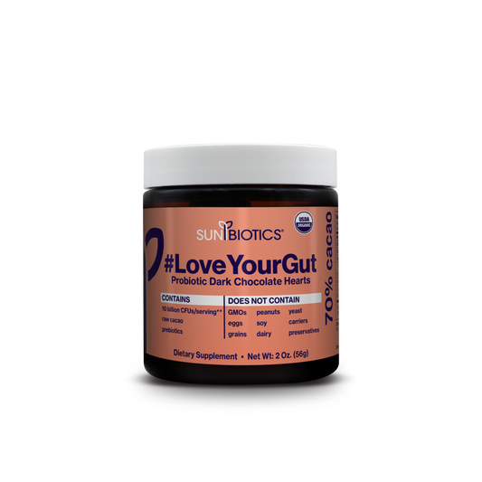 Probiotic Dark Chocolate Hearts - 70% cacao