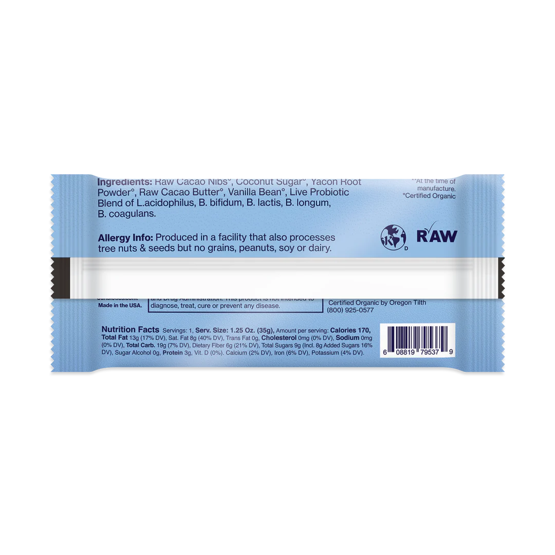 Better Biome Bar - Probiotic Chocolate Bar - Original