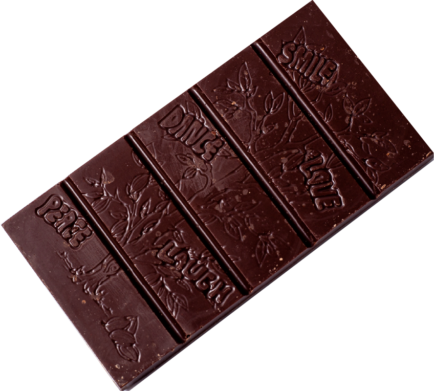 Delicious probiotic chocolate bar with mint