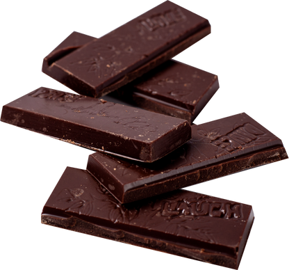Pieces of delicious probiotic chocolate bar